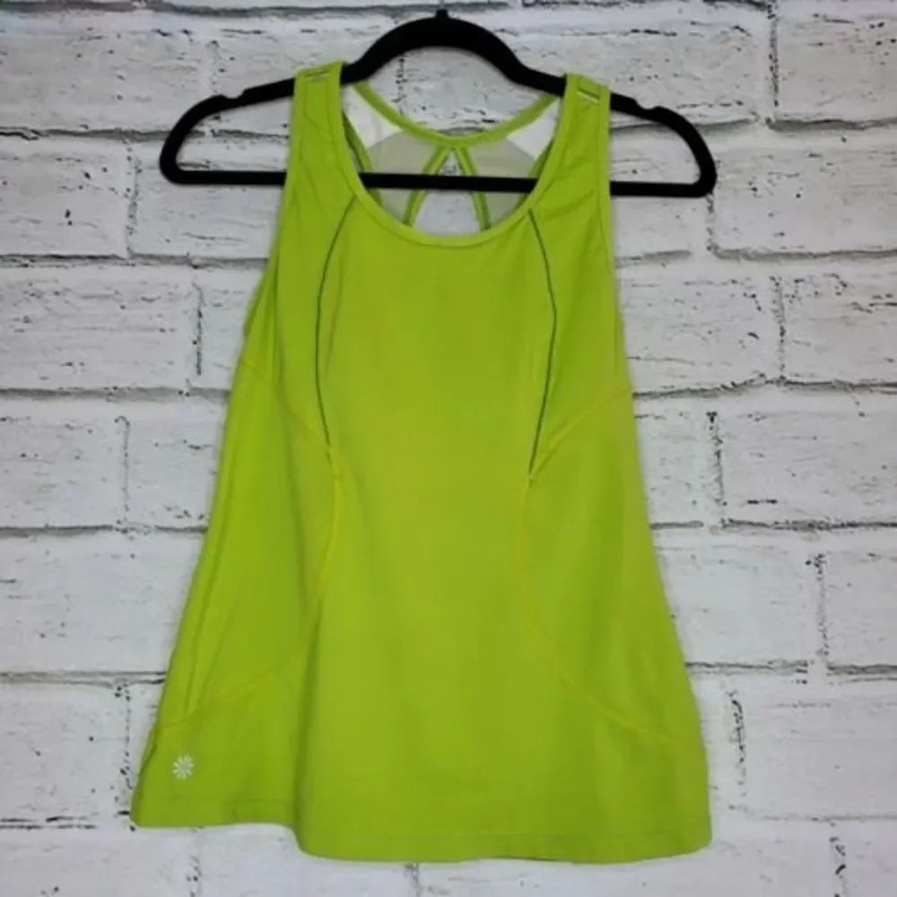 Athleta Women's M Energy Tank Top Running Yoga Pocket Built In Sports Bra